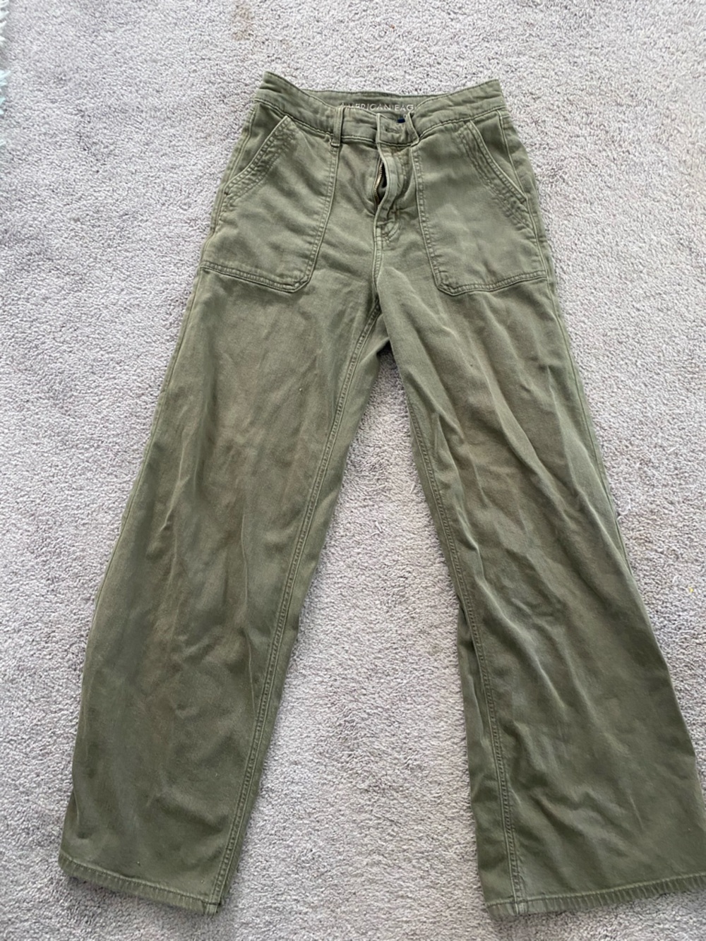 American Eagle Outfitters Olive Green Denim Jacket